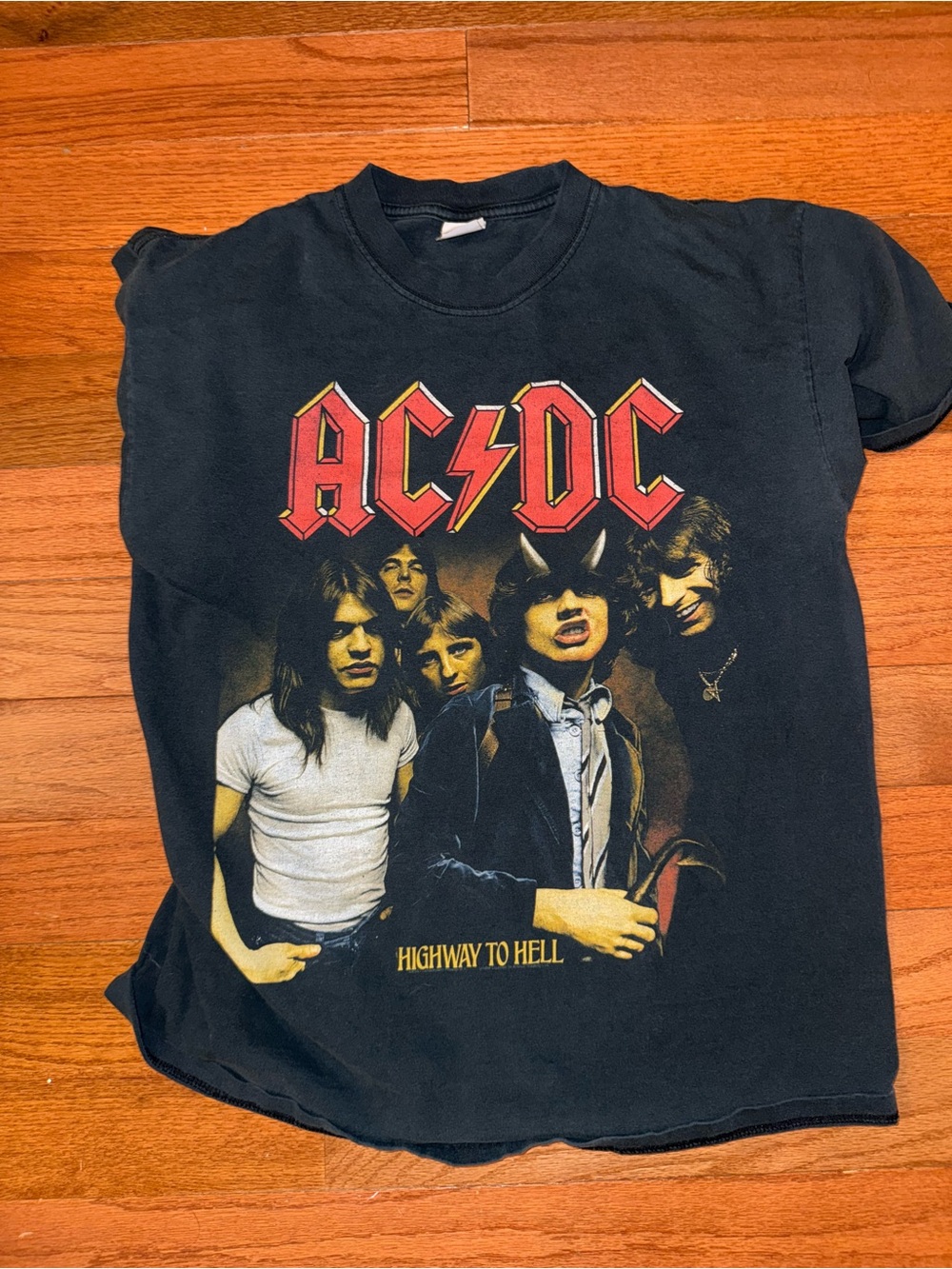 AC/DC Black Short Sleeve 'Highway to Hell' Graphic Tee